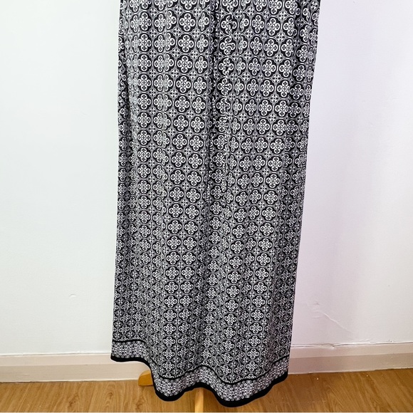Max Studio Black & White Tile Print Sleeveless Maxi Dress With Pockets Size S - Picture 2 of 7
